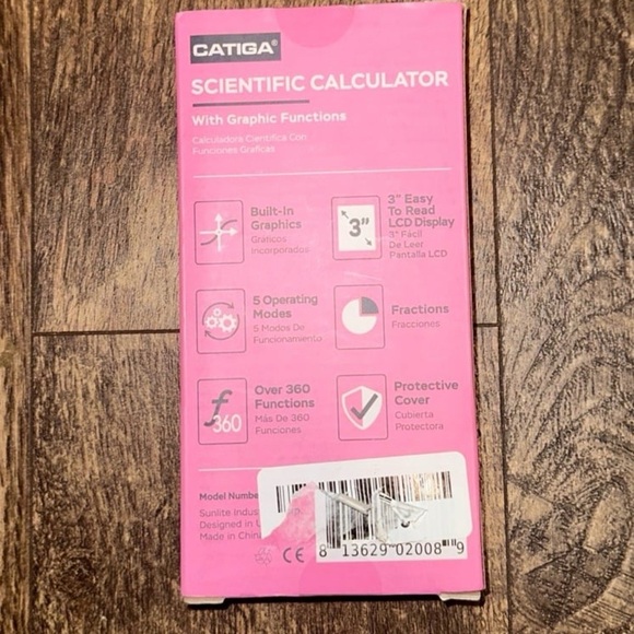 Catiga Pink Scientific Calculator with graphic functions - Picture 3 of 3